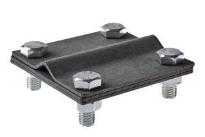 Зажим полоса-прут с тремя пластинами