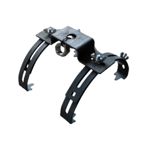 Держатель молниеприёмника на круглый конёк двойной